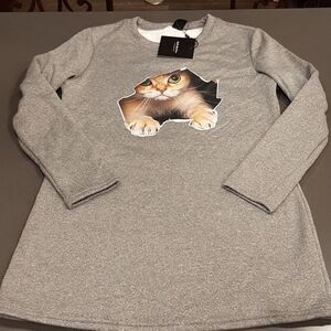 Kitty Cat Plush Lined Long Sleeved Dress by JustFashionNow